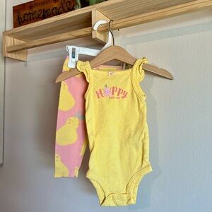 Carter's Yellow Bodysuit Matching Set